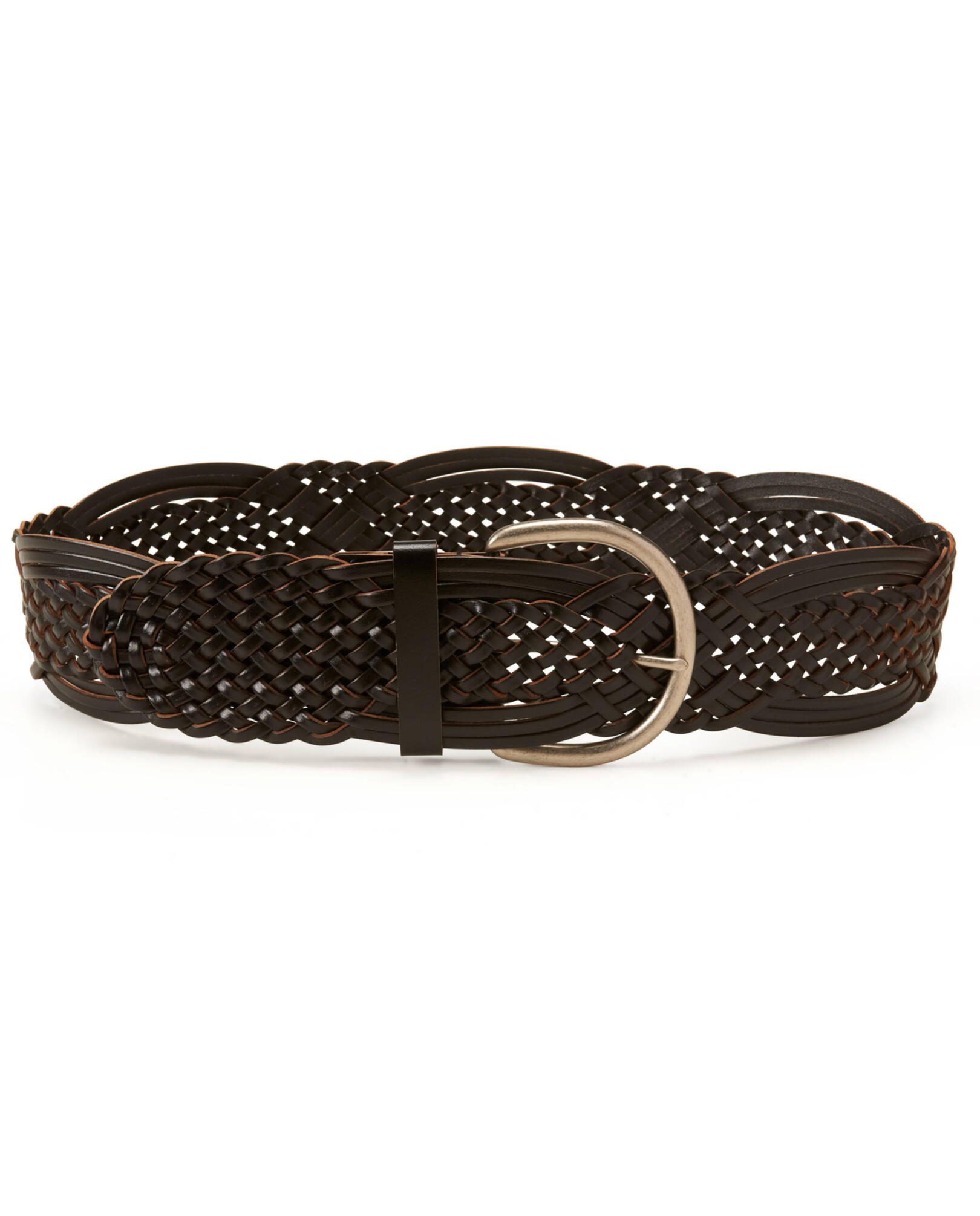 Thick Leather Braided Belt